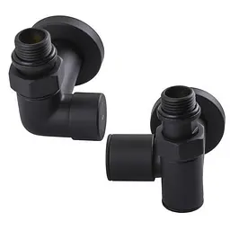 Набір кутових кранів Solomon TEN 7777 1/2" з американкою Black 30412 - мініатюра 3