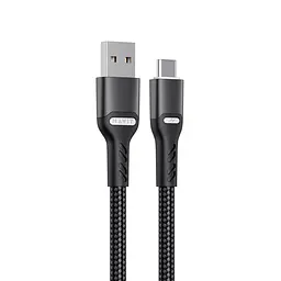 Кабель USB - USB-C Havit 3A 1 м чорний (HV-CB6217) - мініатюра 2