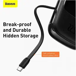 Зовнішній акб Baseus Qpow Digital Display (With Type-C Cable) 20000mAh PPQD-I02 білий - мініатюра 6