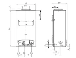 Газова колонка Immergas JULIUS ECO 11 ( 21.7кВт) - мініатюра 5