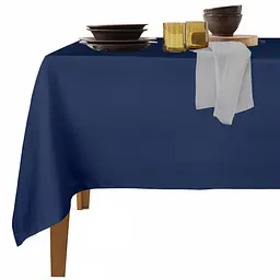 Набір скатертина з серветками Cosas Dark Blue & Smoky 140х180 см (Set_ClDarkBlue_35SerGrey)
