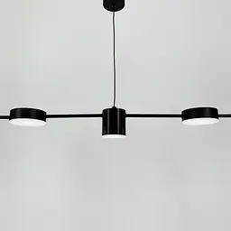 Видовджена чорна люстра LUMINA LUX Line.F MJ 117/5 BK - мініатюра 9