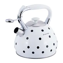 Чайник із свистком Kamille KM-0695WH 3 л білий - мініатюра 3