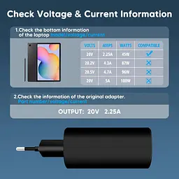 Комплект зарядних пристроїв GaN USB-C 45W, 2 шт, кабелі 1,8 м - мініатюра 3