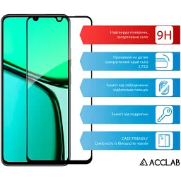 Скло захисне ACCLAB Full Glue Realme C61 Black (1283126594038) - миниатюра 3