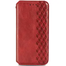 Шкіряний чохол-книжка Getman Cubic PU для Xiaomi Mi 10T/Mi 10T Pro Червоний