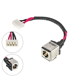 Роз'єм живлення PJ053-2.5mm (Asus:A7k IBM Lenovo:IdeaPad Y510 Toshiba: L45) с кабелем (4 pin)