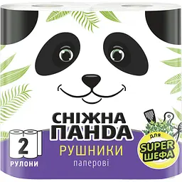 Паперові рушники Сніжна Панда 2 шари 2 рулони (4823019007978)
