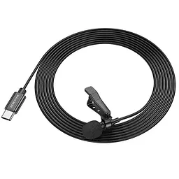 Мікрофон петличний Borofone BFK11 Elegant lavalier Type-C (2m) Black - мініатюра 4