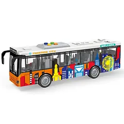 Автобус інерційний Міський зі світлом і звуком, гумові колеса A1119-5