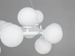 Люстра стельова Diasha LQ7063/20WH Loft "Бульбашки", 20 ламп, біла, регульована висота, для вітальні, коридору, кухні - мініатюра 3