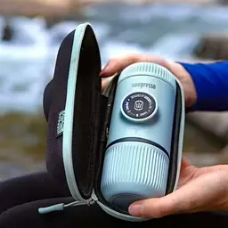 Еспресо-кавоварка Wacaco Nanopresso 18 барів 80 мл з чохлом Блакитний - мініатюра 3