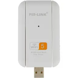 Бездротовий дводіапазонний мережний Wi-Fi адаптер Pix-Link Wi-Fi USB LV-UAC03D 2.4/5GHz White (16152) - мініатюра 3