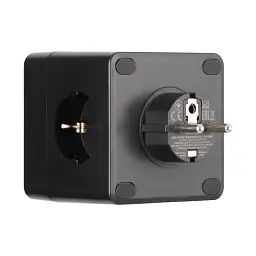 Мережевий адаптер 2E AD431 3xТипF, 16A, 2xUSB-A, 1x USB-C Чорний (2E-AD431BK) - мініатюра 2