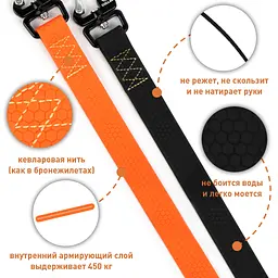 Повідець для собак Evolutor 210 см 25 мм чорний (42121) - мініатюра 7