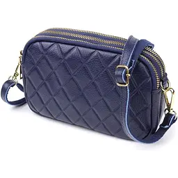 Шкіряна сумка на три відділення для жінок Vintage 19х12х6,5 см sum0027598