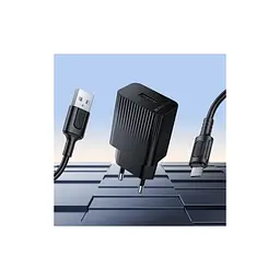 Зарядний пристрій BOROFONE BAS71A USB + кабель USB-A — Micro-USB 5P 2.1 А чорний (6941991122590)