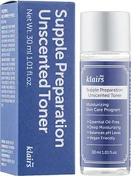 Пом'якшувальний тонер для обличчя Klairs Supple Preparation Unscented Toner 30 мл - мініатюра 2