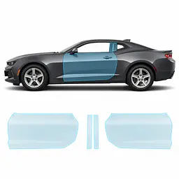 Антигравійна захисна бронеплівка за лекалами для Chevrolet Camaro VI 2016-2018 - зони дверей і стійки вікон