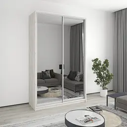 Шафа-купе дводверна MebelStar Комбо AL 2 Дзеркала 150x45x240 см Аляска сірий (MBS-4172)