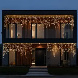 Вулична гірлянда Бахрома GarlandoPro 25 м 405 LED чорний дріт Жовтий 25MBY - мініатюра 5