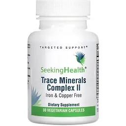 Комплекс мікроелементів без заліза та міді Seeking Health Trace Minerals Complex II Iron&Copper Free 30 вегетаріанських капсул