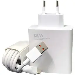 Сітчастий зарядний пристрій Xiaomi 120W HyperCharge Білий (BHR9462EU) BHR9462EU