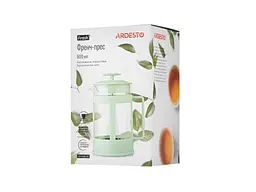 Френч-прес ARDESTO 800мл Fresh боросилікатне скло, пластик, світло-зелений - мініатюра 3