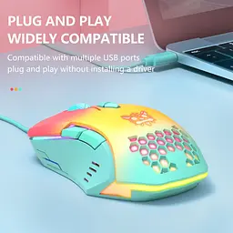 Комп'ютерна мишка Onikuma дротова C12 6400 DPI ігрова для ПК і ноутбука 7 кнопок RGB підсвітка - мініатюра 6