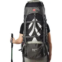 Рюкзак Naturehike NH70B070-B 70 л + 5 л чорно-сірий - мініатюра 12