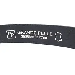 Якісний пояс під штани для чоловіків з натуральної шкіри Grande Pelle 11689 чорний 120 см - мініатюра 6