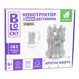 Конструктор керамічний з міні цегли BLOCKY Кругла башта Strateg (31024)