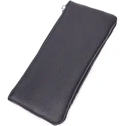 Містка шкіряна ключниця на блискавці ST Leather 22556 чорна - мініатюра 2