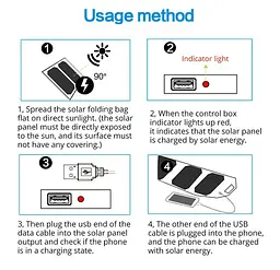 Портативная солнечная панель Voltronic Sun Charger 4 Solar Foldings - мініатюра 7