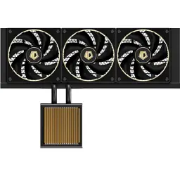 Система рідинного охолодження ID-Cooling DX360 GDL, Black/Gold, 3x AF-127-GDL, PWM, 500~2000±10%RPM, 29.9dB(A) Max, Intel: 1851/1700/1200/115x, AMD: AM4/AM5, до 350 Вт, 27 мм товщина радіатора - мініатюра 2
