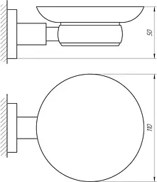 Мильниця Perfect Sanitary Appliances SP 8122, Хром - мініатюра 2