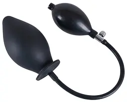 Анальна пробка True Black Inflatable Anal Plug 11.5 см (чорний) - мініатюра 2