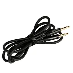 Кабель USAMS аудіо AUX 3.5 mm - 3.5 mm 1 м Чорний (6958444996875) - мініатюра 4