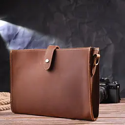 Вінтажна сумка жіноча з натуральної шкіри 21301 Vintage коричнева - мініатюра 9