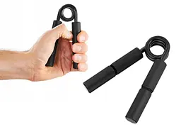 Пружинний кистьовий еспандер EasyFit Hand Grip PRO 159 кг (350 lb) Чорний (EF-1902-350) - мініатюра 3