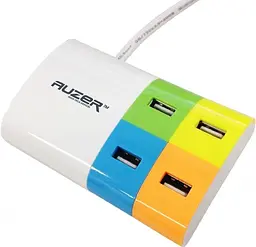 Мережевий зарядний пристрій AUZER 4USB White