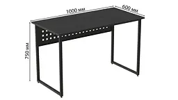 Комп'ютерний стіл Майк 75x100x60 чорний ДСП Сосна Кембра 32мм FRD-103856 - мініатюра 2
