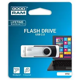 USB флеш накопичувач Goodram 64GB Twister Black USB 2.0 (UTS2-0640K0R11) - мініатюра 3