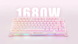Клавіатура GravaStar Mercury K1 80keys Kailh Cheery Pink EN/UKR Sakura Pink (GS_K1_P_PNK) - мініатюра 14