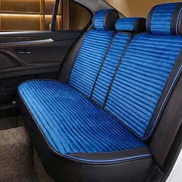 Накидки для сидінь Алькантара Napoli Premium комплект Сині - мініатюра 4