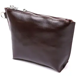 Невелика шкіряна косметичка Shvigel 16414 коричнева