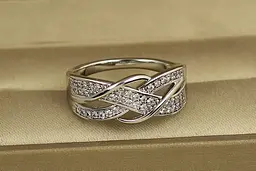 Кільце Xuping Jewelry Переплет р 18 сріблясте