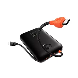Внешний аккумулятор VEGER 20000 mAh with built-in cables C/ Lightning PD QC3.0 35W K2 (W2068) черный