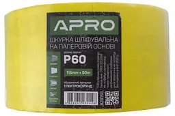 Шліфувальний папір наждачна шкірка в рулоні APRO 115 мм x 50 м x P80 - мініатюра 5