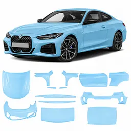 Антигравійна захисна бронеплівка за лекалами для BMW 4 Series G22 2020-2024 - повний кузов